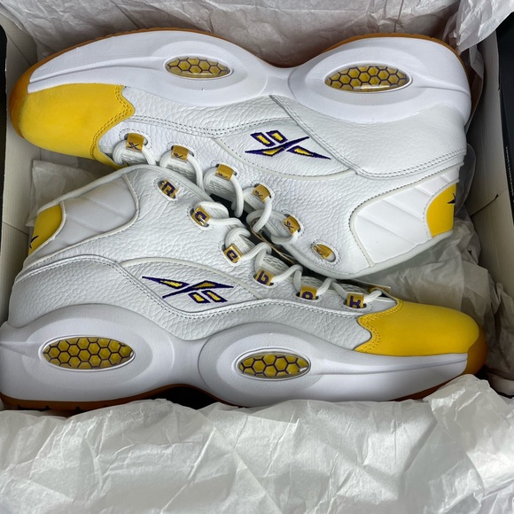 🔥New Reebok Question Mid "Yellow Toe". Brand new, original box. Iverson shoe! - Picture 9 of 10